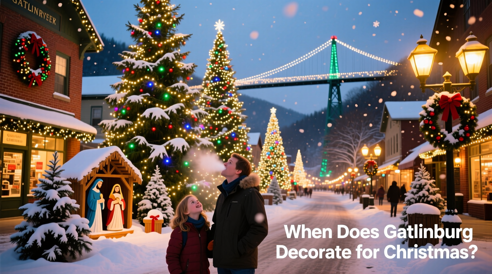 when does gatlinburg decorate for christmas