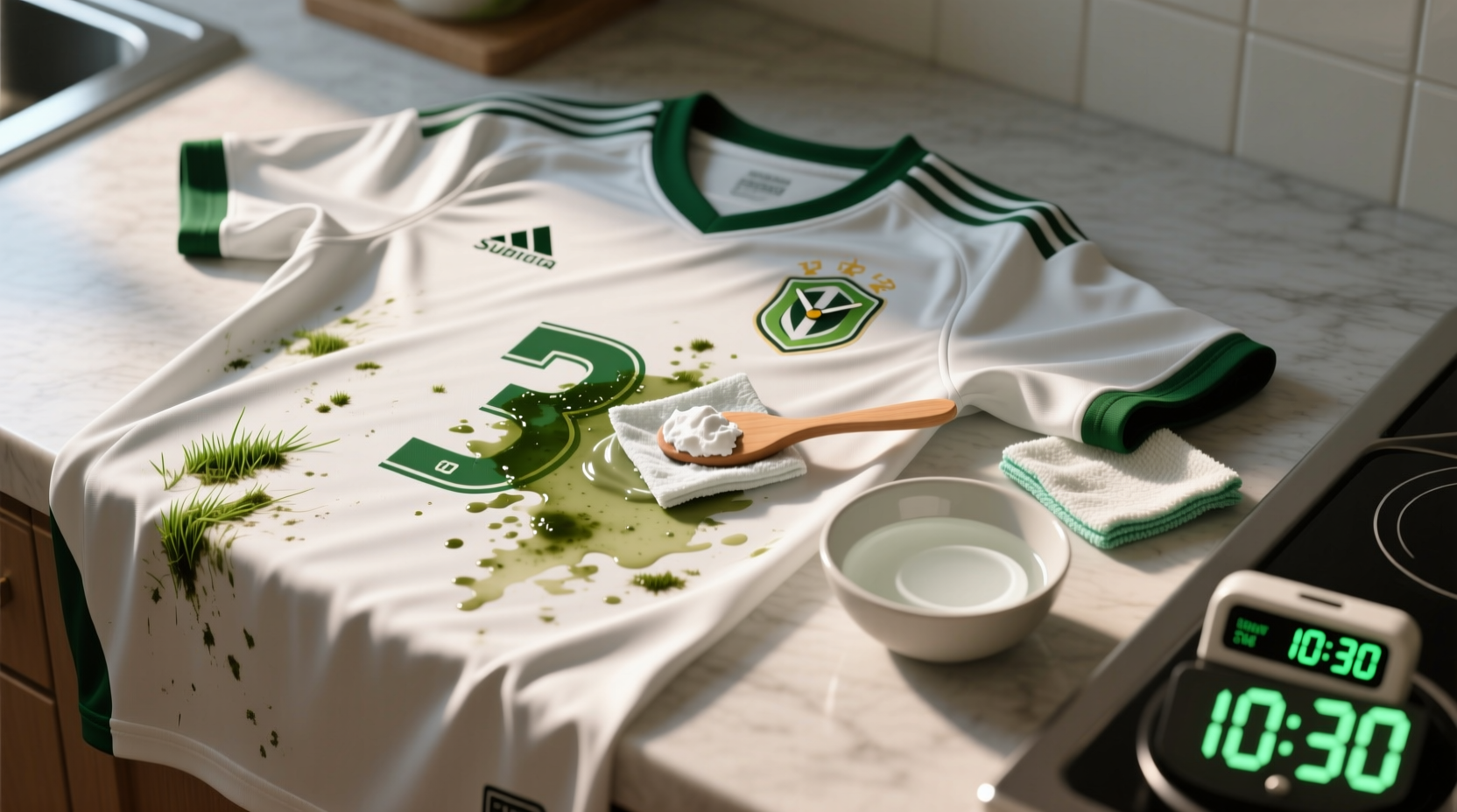 how to remove grass stains from sublimated soccer jerseys