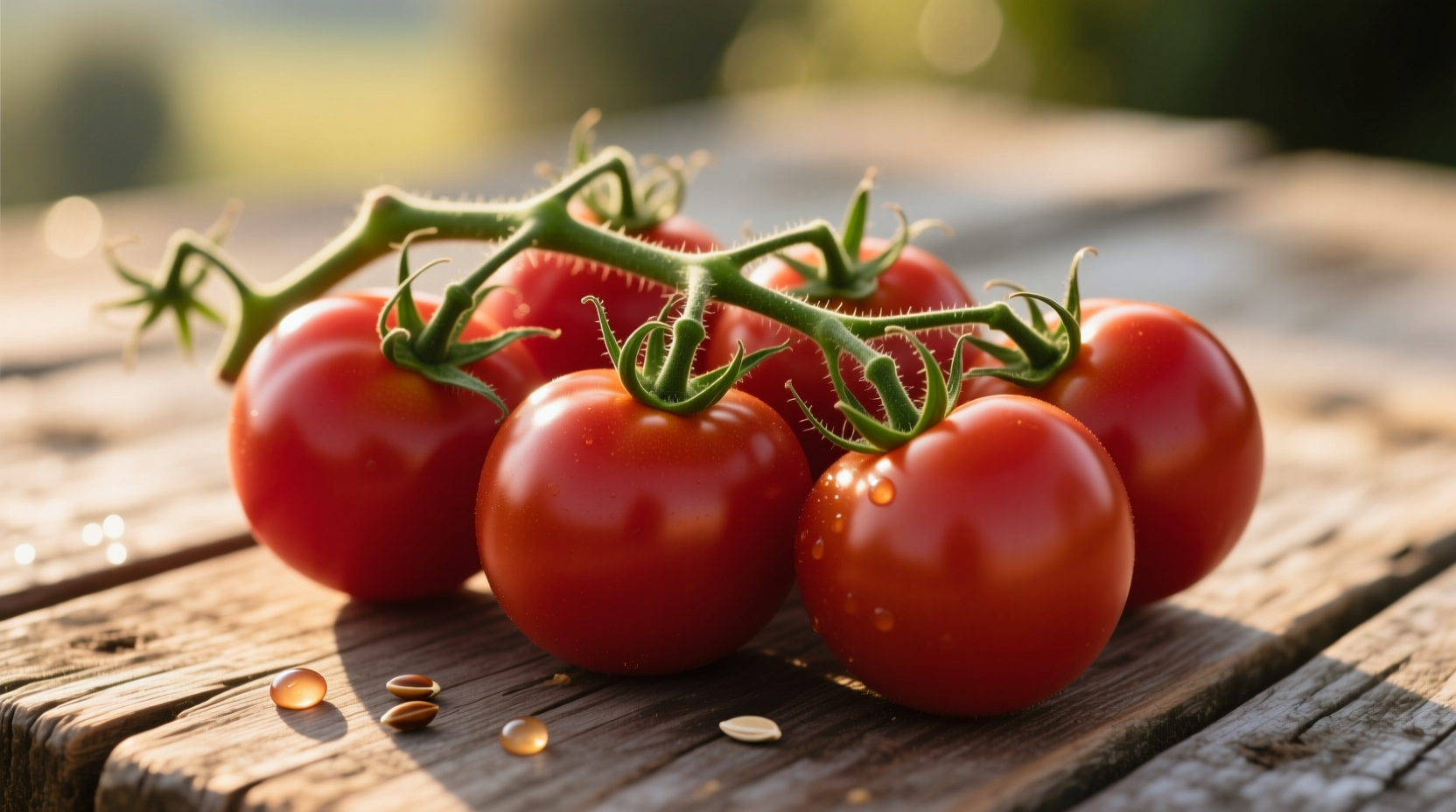 Fresh San Marzano tomatoes on vine