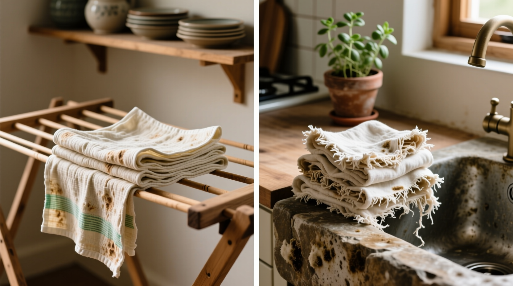 compostable vs organic cotton rags after washes