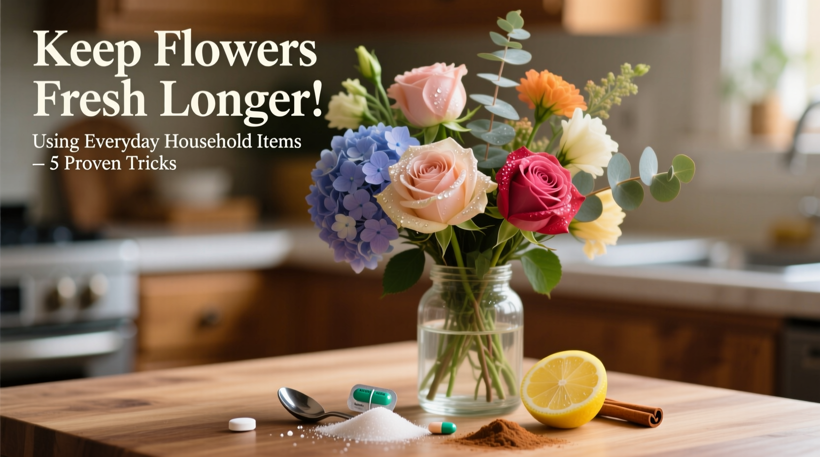 how to keep cut flowers fresh longer using unexpected household products
