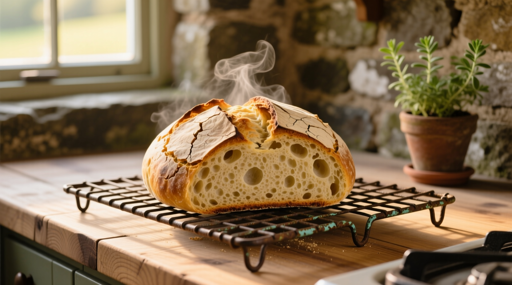 Traditional Irish potato bread cooling on wire rack