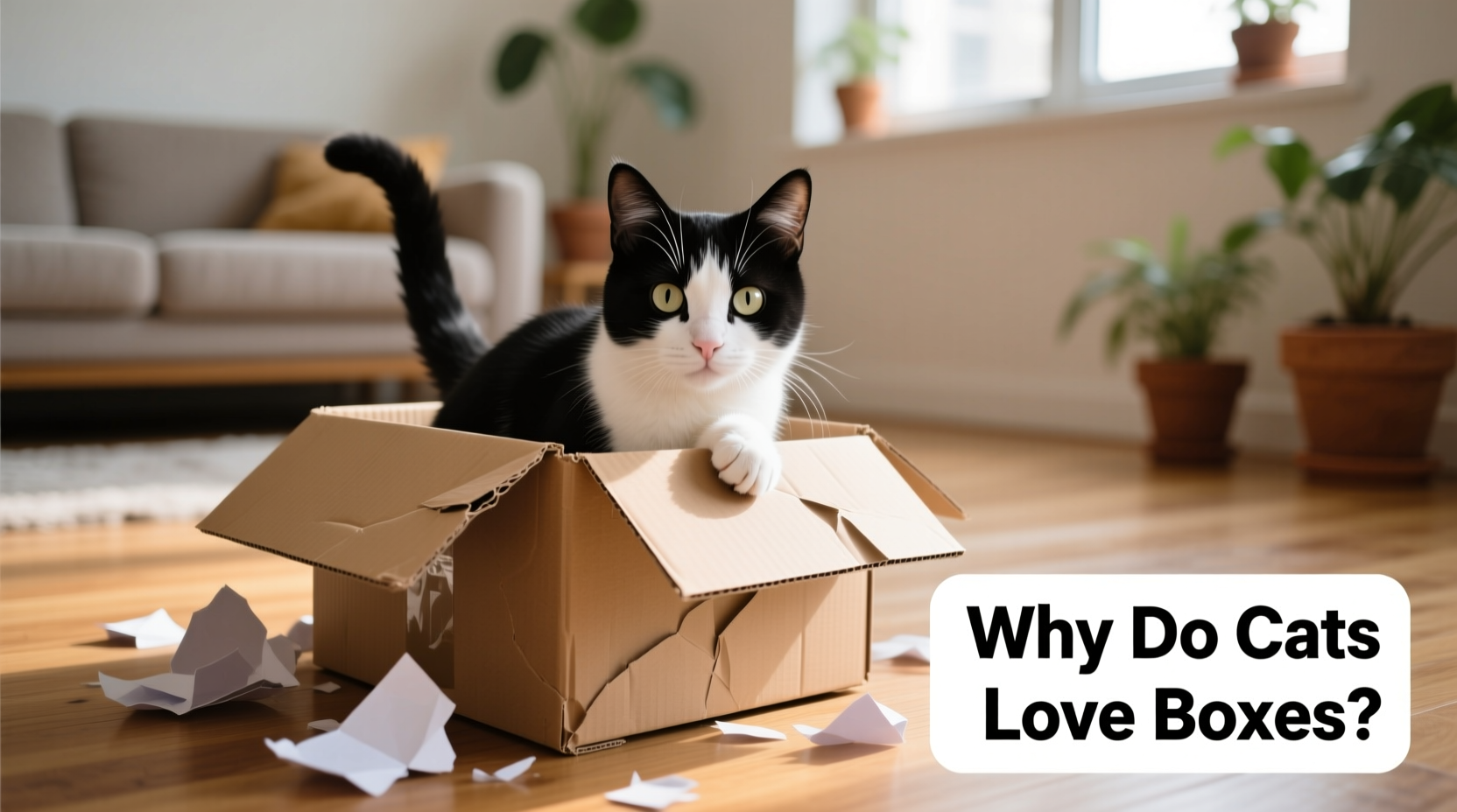 why is my cat obsessed with cardboard boxes and is it safe