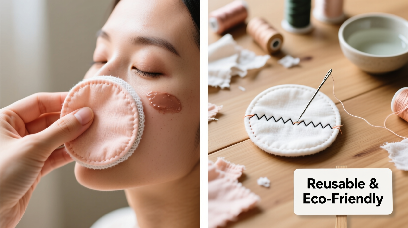 how to make your own reusable makeup remover pads with soft fabrics