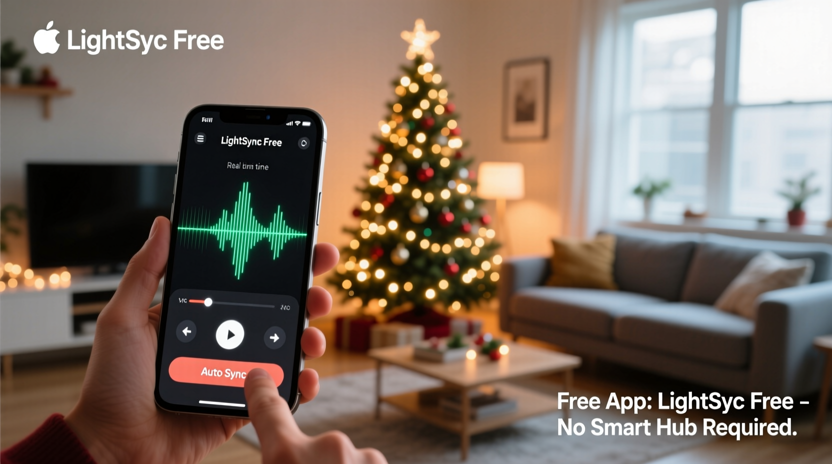 how to make your christmas tree lights sync with music using free apps and no smart hub