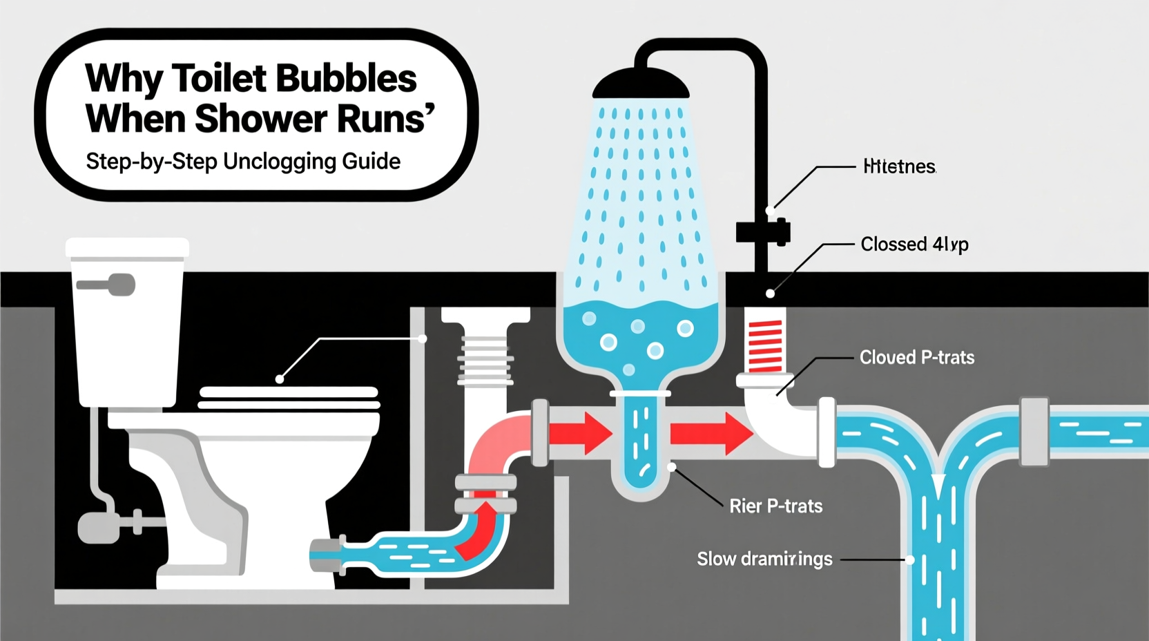 why is my toilet bubbling when the shower runs and how to unclog it