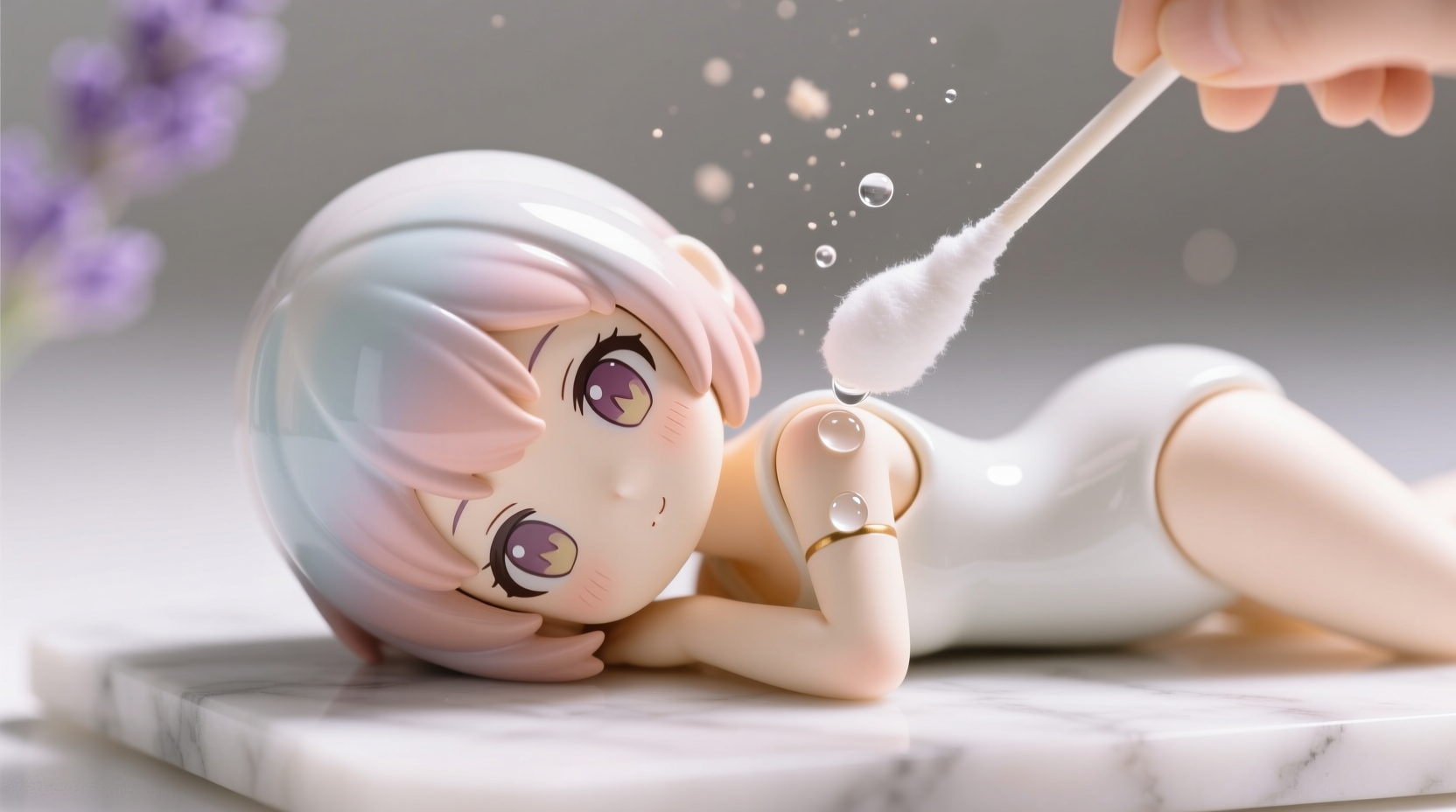 eco friendly figurine cleaning with rice starch