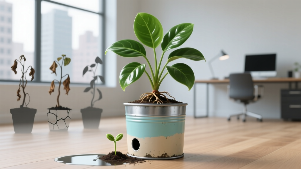 Indoor Plants in Painted Metal Containers (2026)