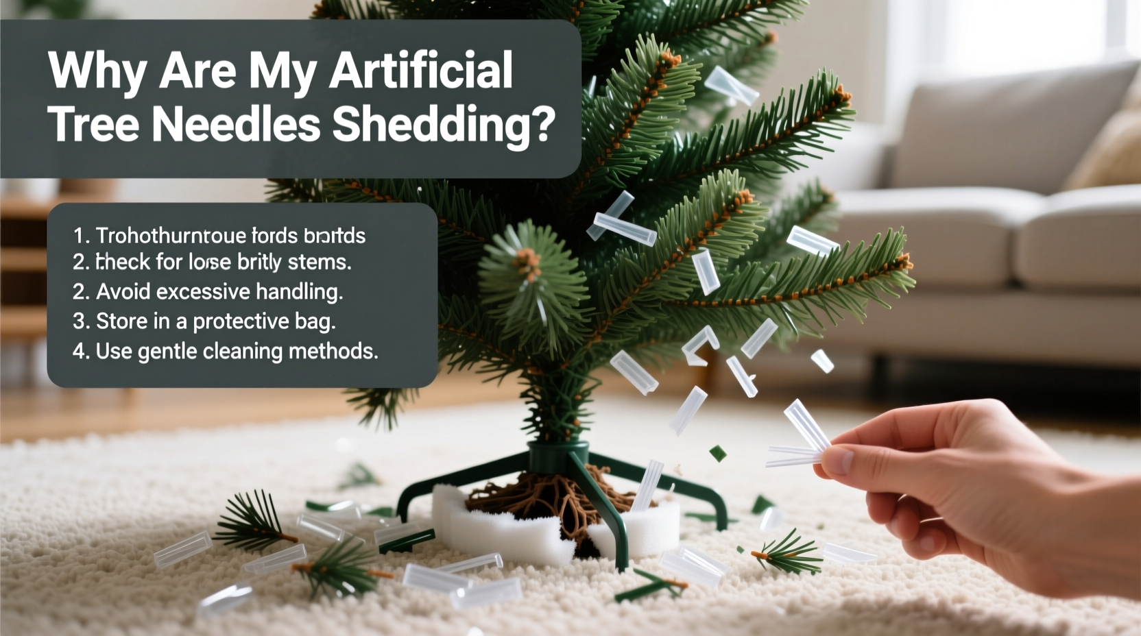 why does my artificial tree shed plastic needles troubleshooting tips