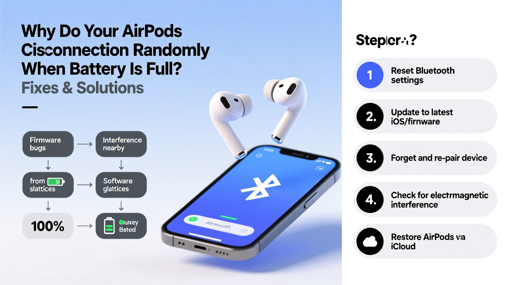 why do my airpods disconnect randomly when battery is full fixes