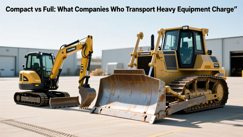 Compact vs Full: What Companies Who Transport Heavy Equipment Charge