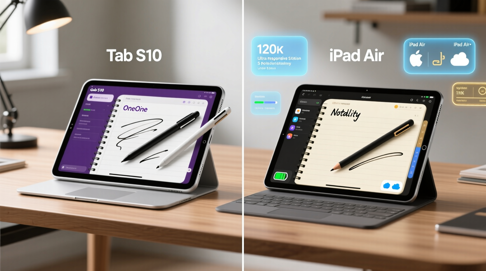 galaxy tab s10 vs ipad air for digital note taking compared