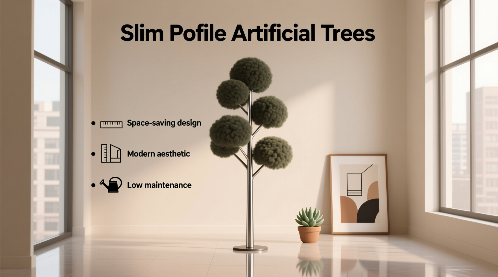 why are slim profile artificial trees trending this year