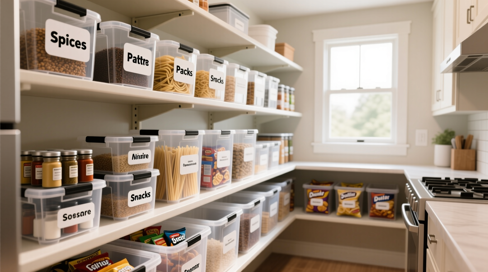 how to organize your pantry with dollar store bins for maximum efficiency