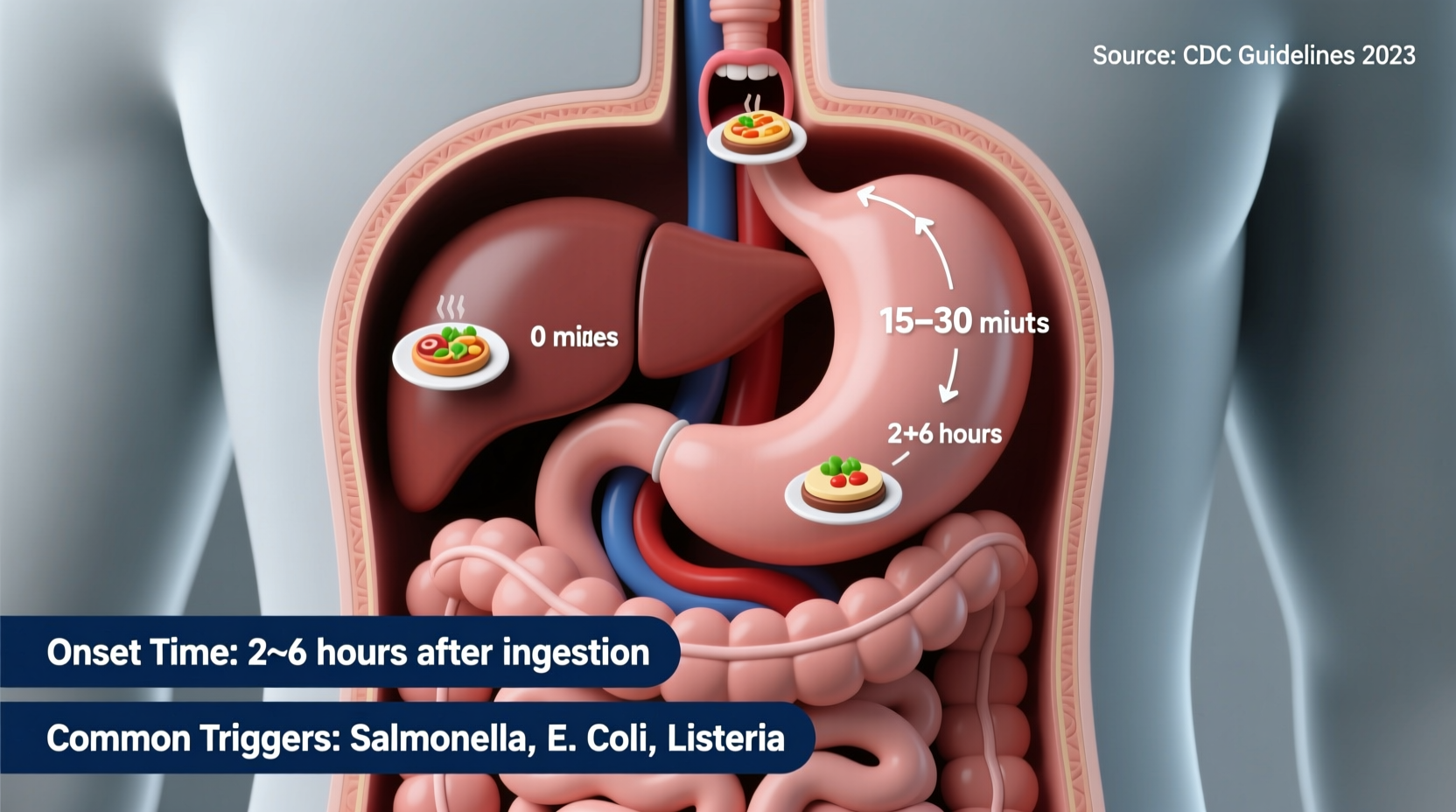 how long do you get food poisoning after eating