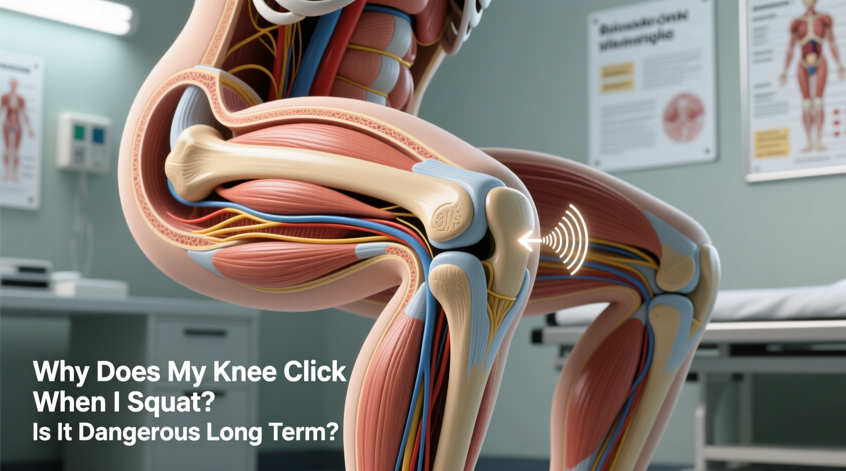 why does my knee click when i squat and is it dangerous long term