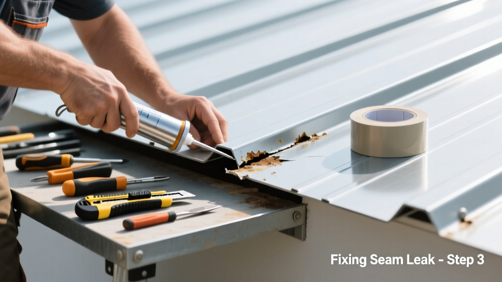 How to Fix a Metal Roof Leak at the Seam