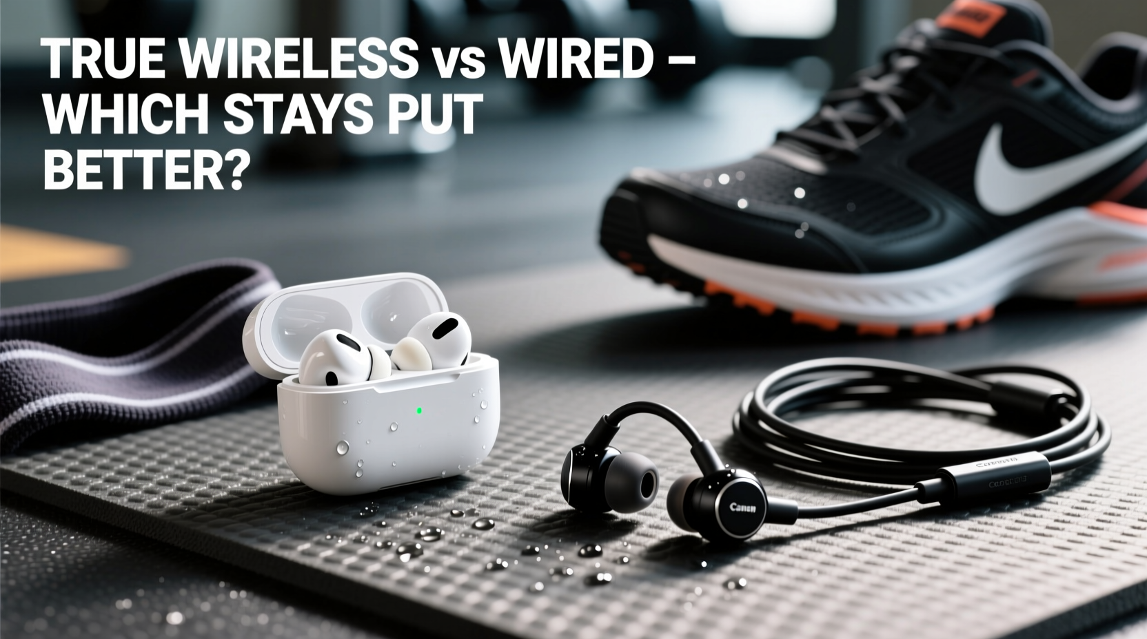 true wireless earbuds vs wired for gym use which stays put better