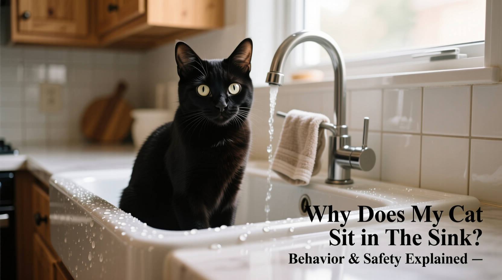 why does my cat sit in the sink behavior and safety explained