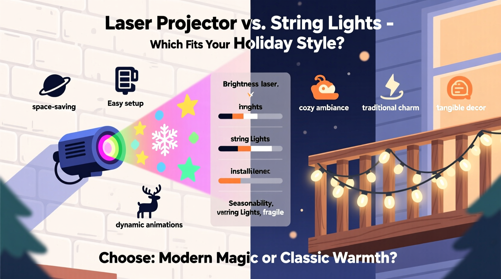 is a laser christmas projector worth it compared to traditional string lights