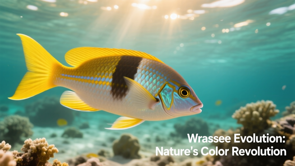 Yellowtail Coris in mid-transition: partially developed adult coloration with emerging yellow caudal fin and subtle lateral banding