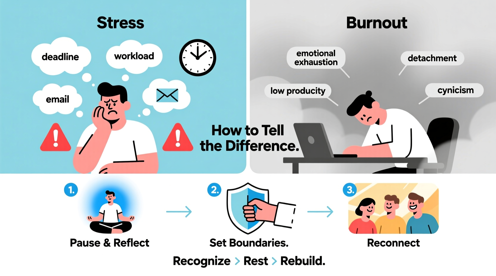 burnout vs stress how to tell the difference and recover
