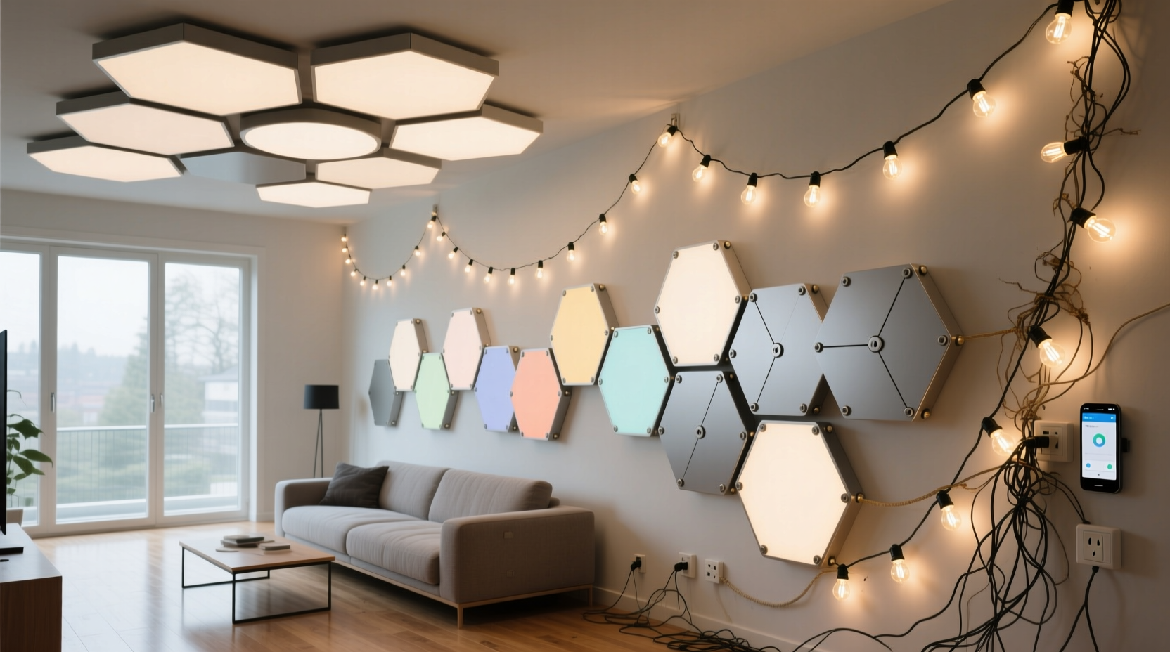 modular light panels vs traditional string lights which offers easier reconfiguration year after year