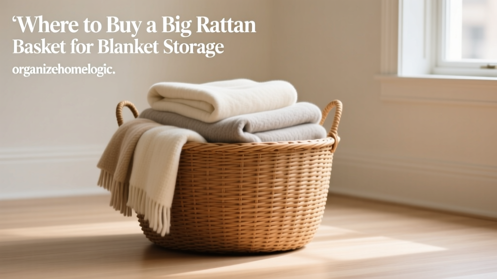 Where to Buy a Big Rattan Basket for Blanket Storage