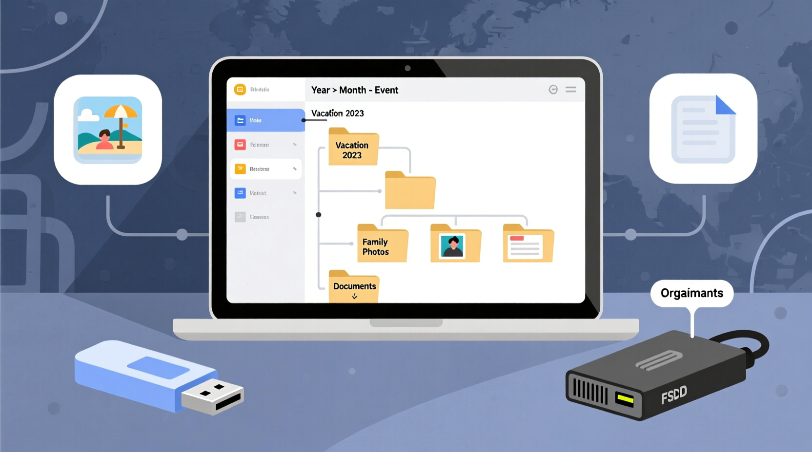 how to organize digital photos without cloud storage local backup tips
