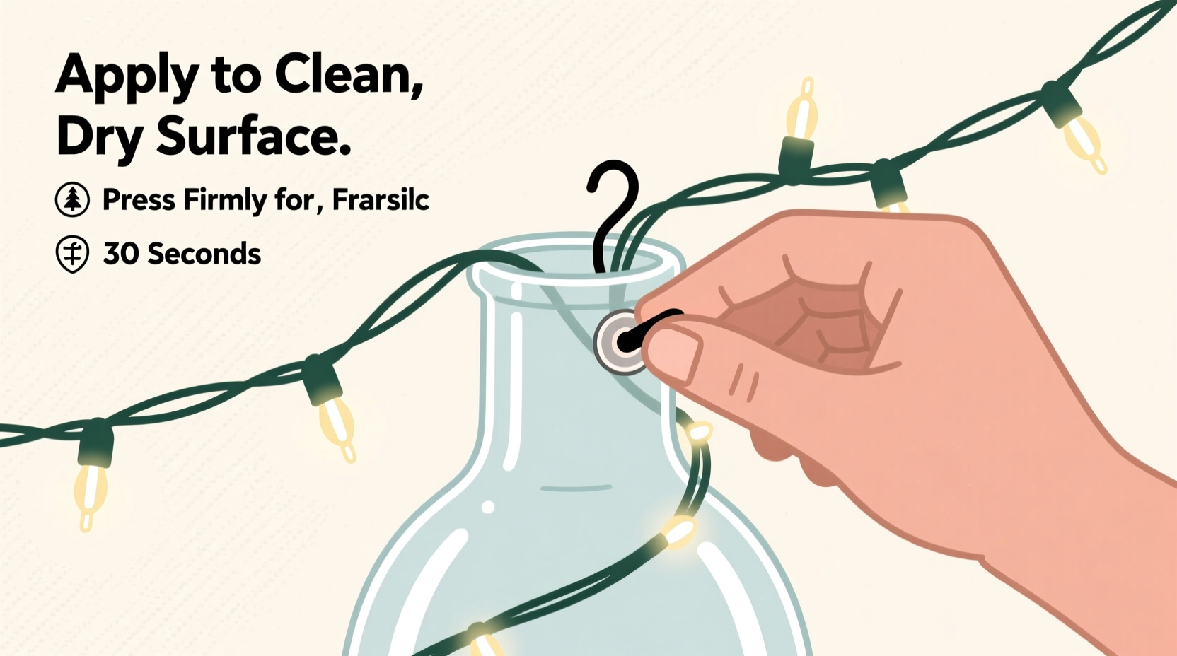 how to use command hooks for christmas lights on fragile surfaces