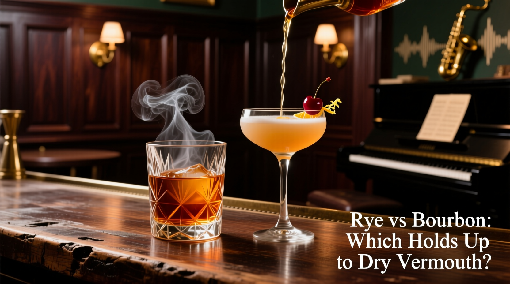 rye whiskey vs bourbon in Manhattan variations which stands up better to dry vermouth