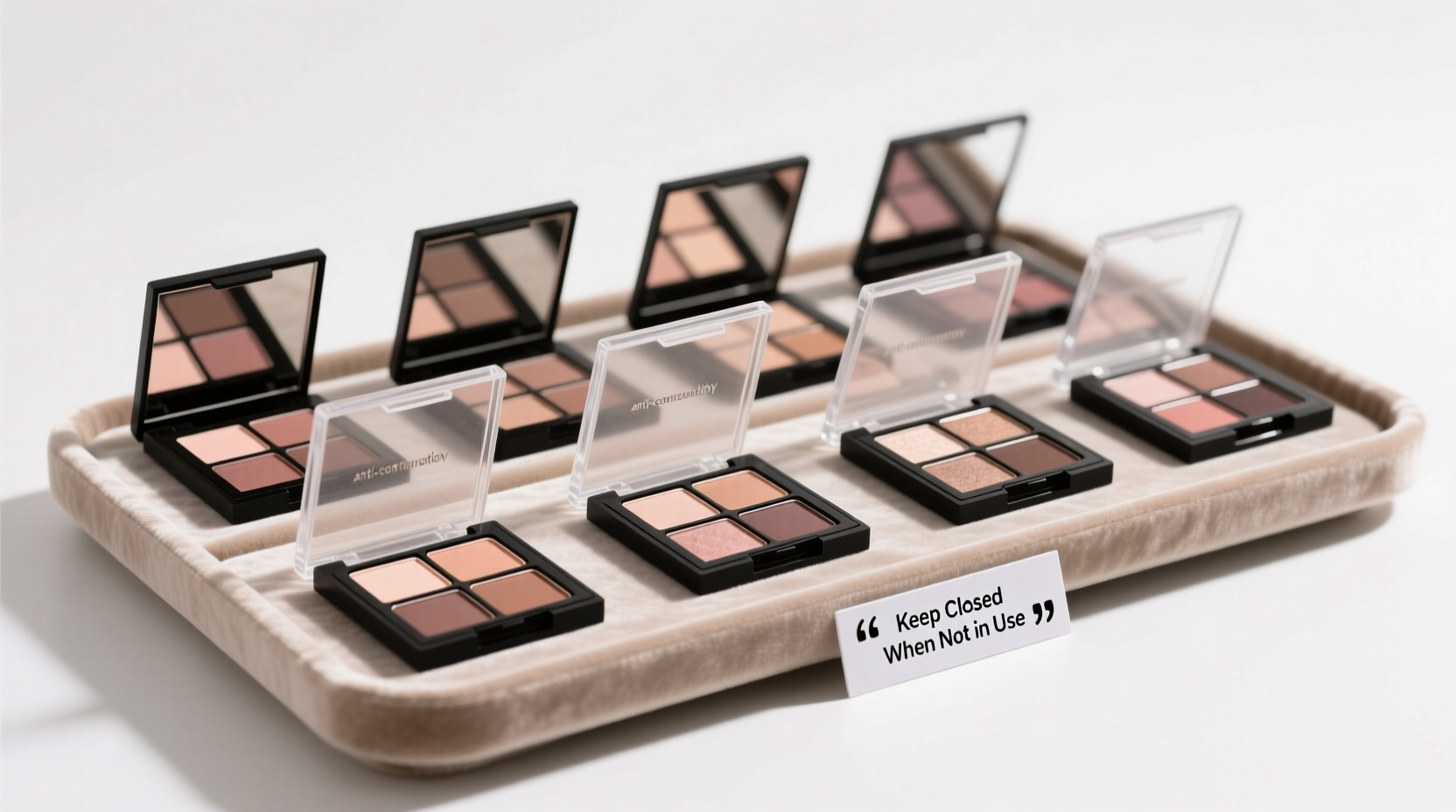 how to store open makeup palettes without contamination