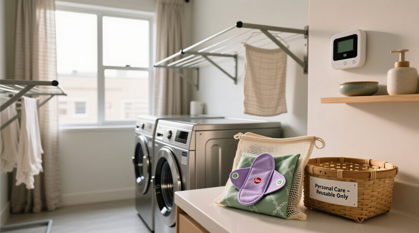 how to wash reusable pads in shared laundry