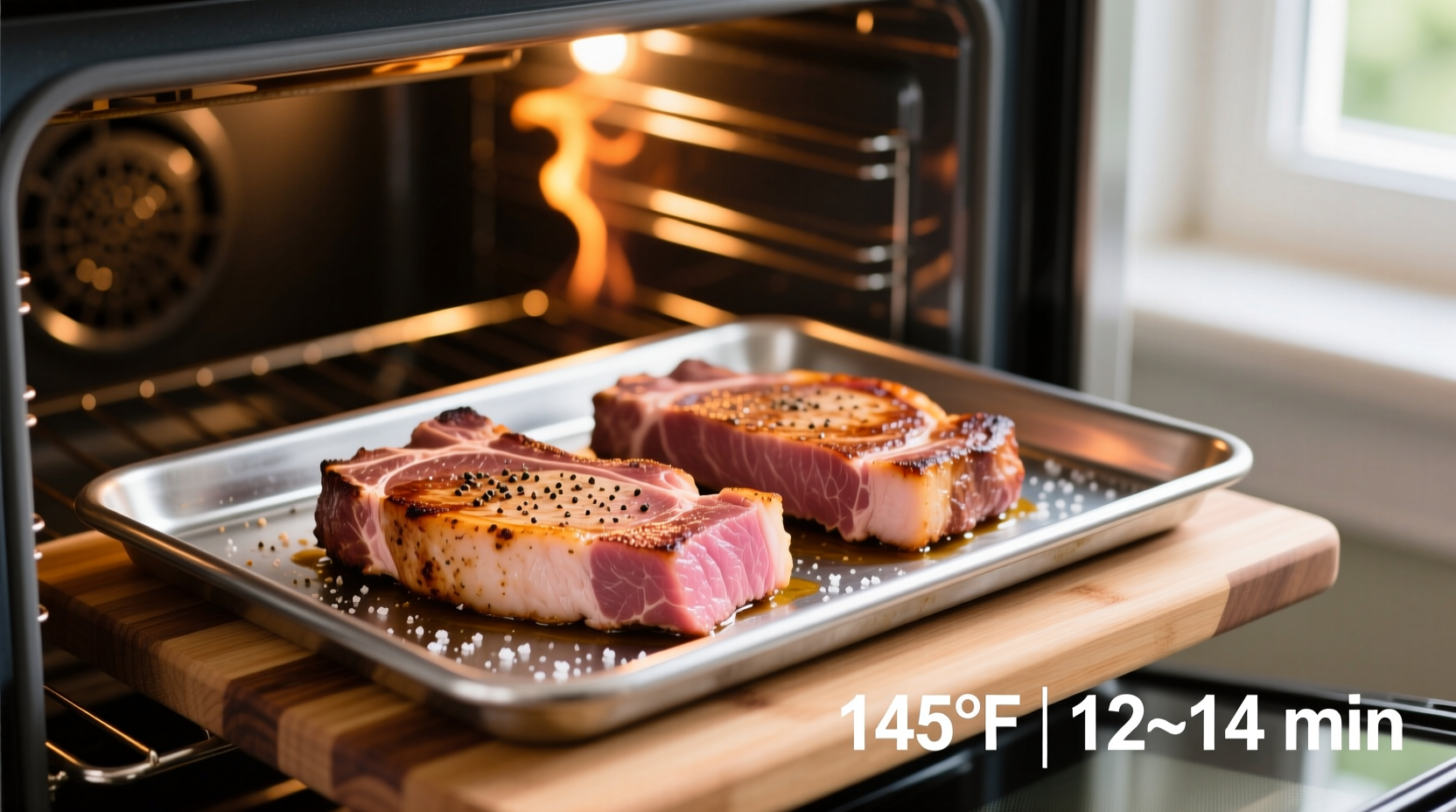 how long cook pork steaks in oven