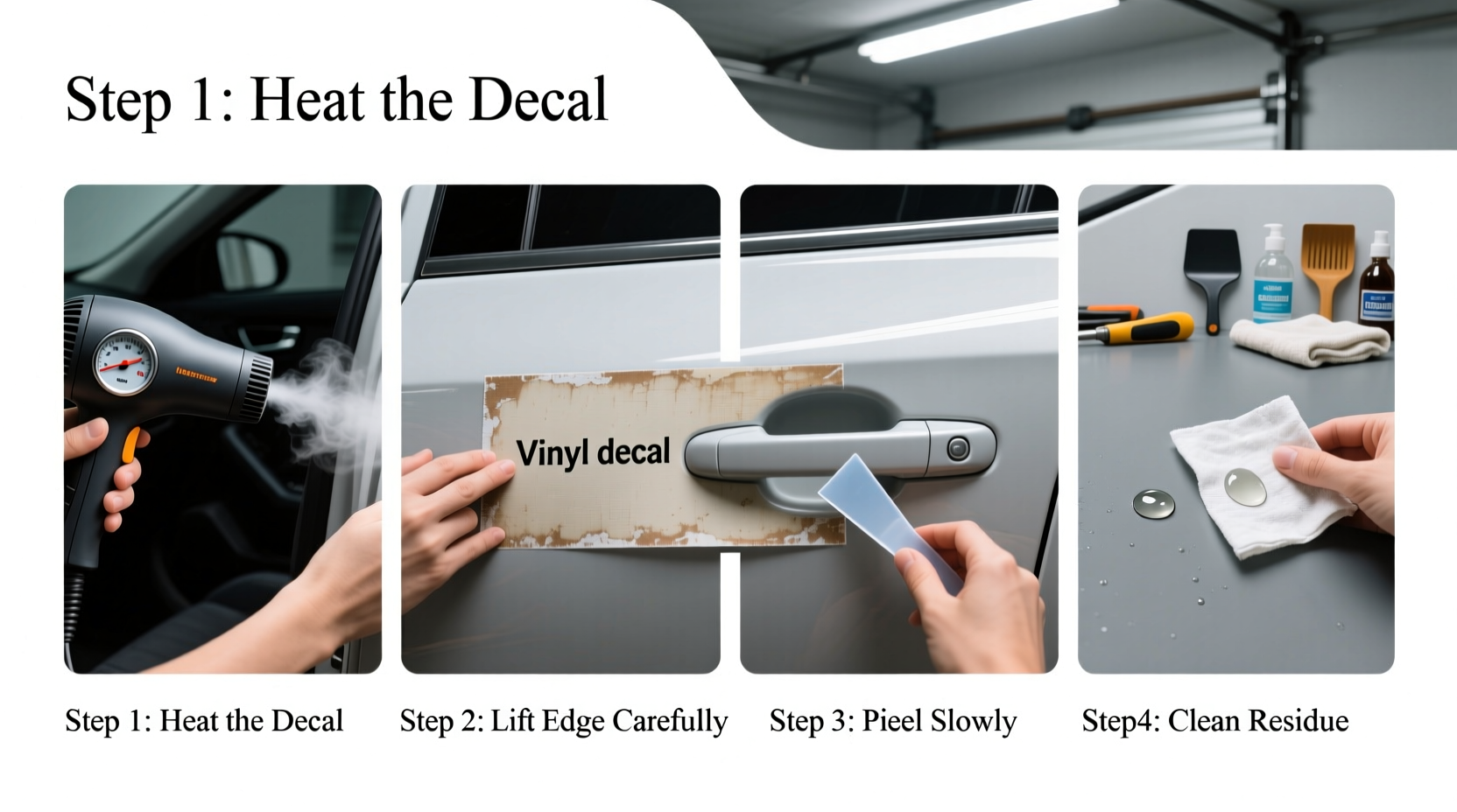how to remove vinyl decals from car