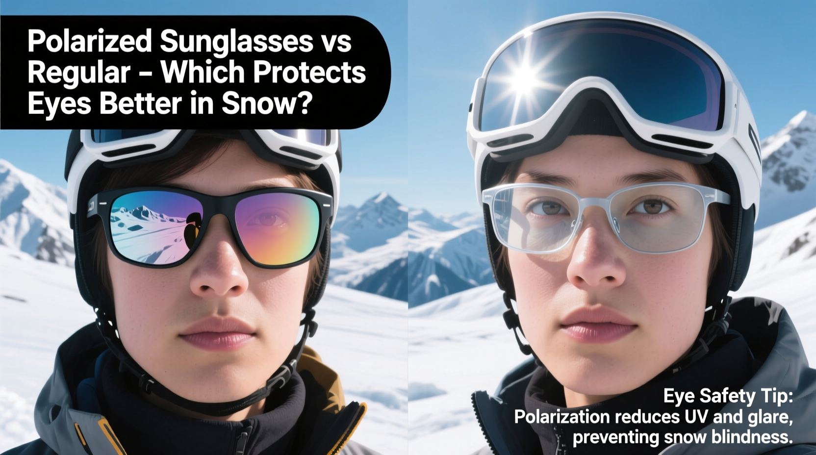 polarized sunglasses vs regular which protects eyes better in snow