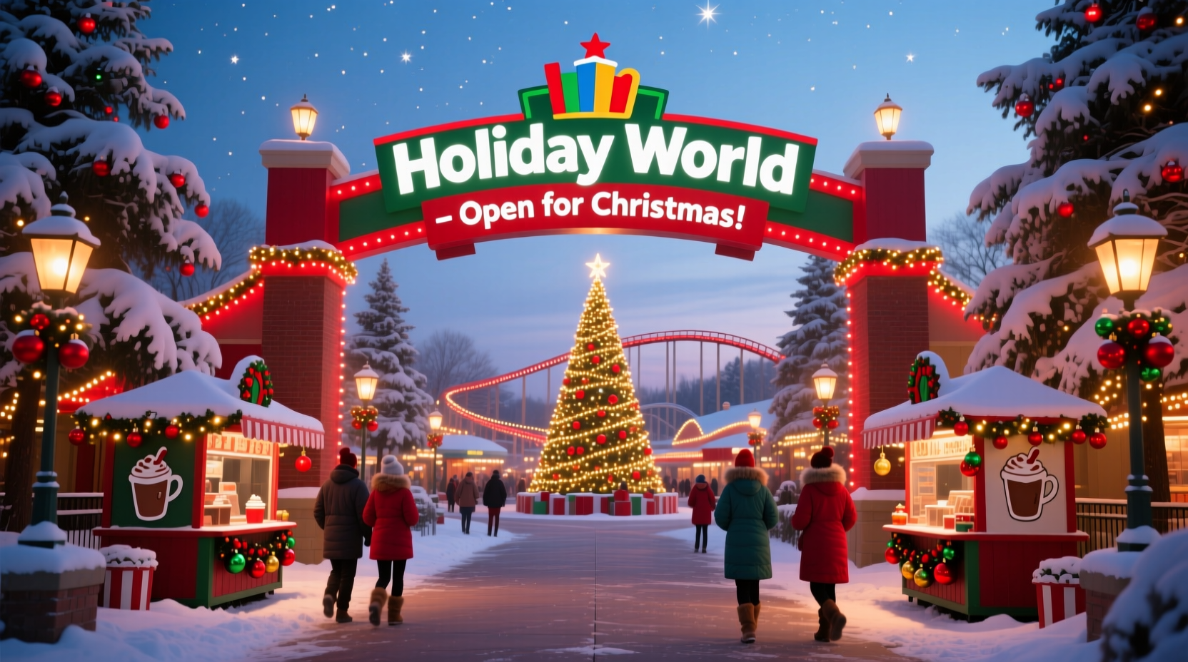 is holiday world open for christmas