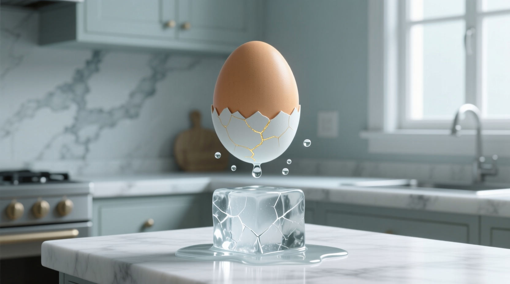 actually you dont need to shock hard boiled eggs in ic