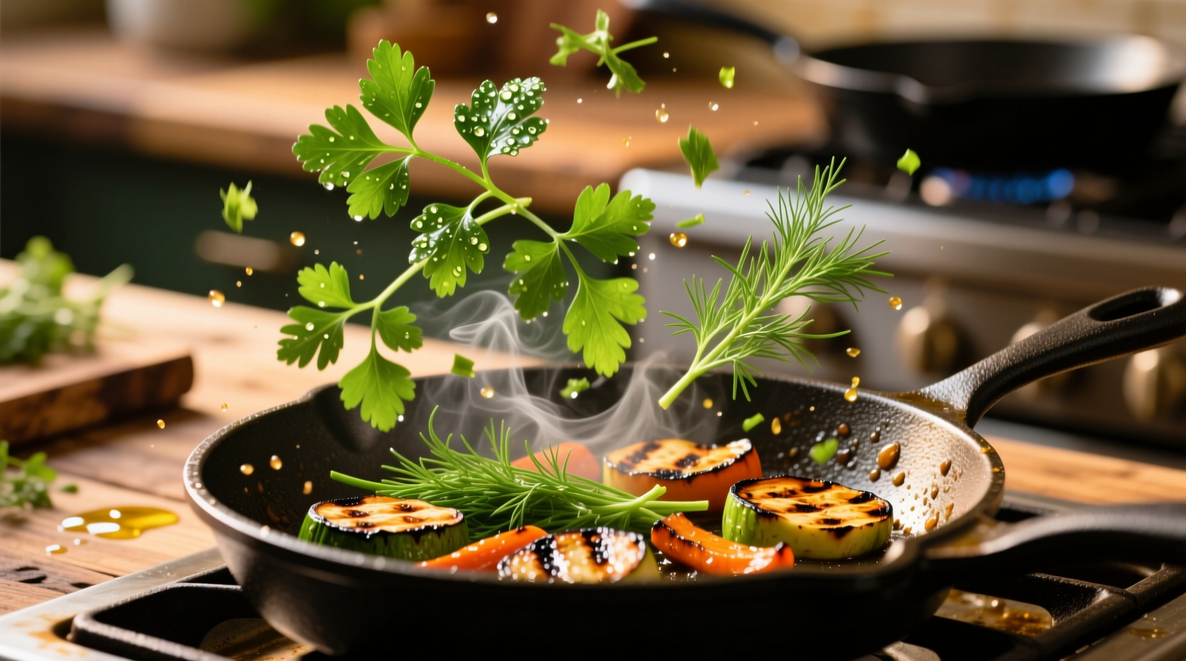 slap garnishing herbs to bring out the most flavor