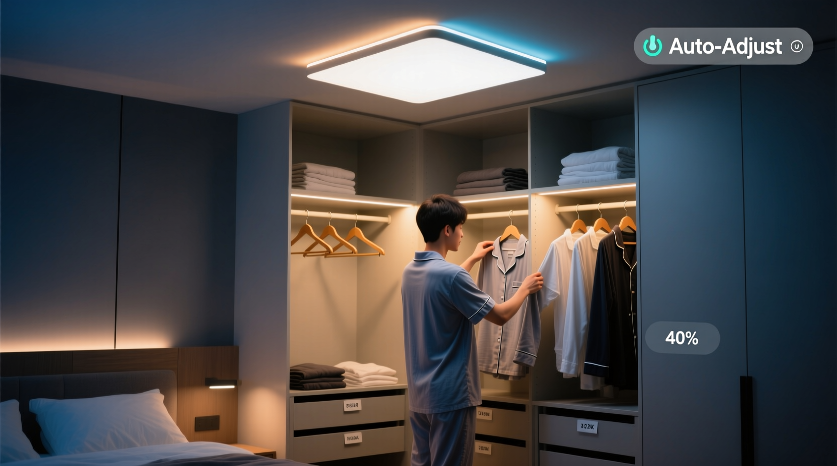 closet led strip brightness color temperature guide