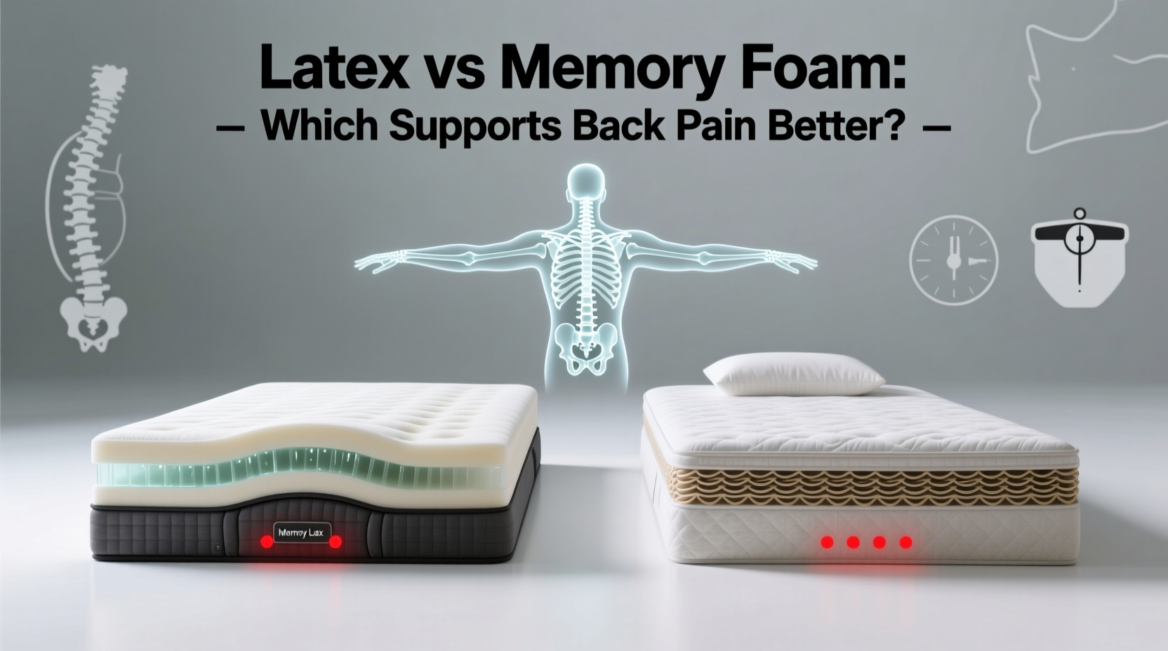 latex vs memory foam mattresses which supports back pain