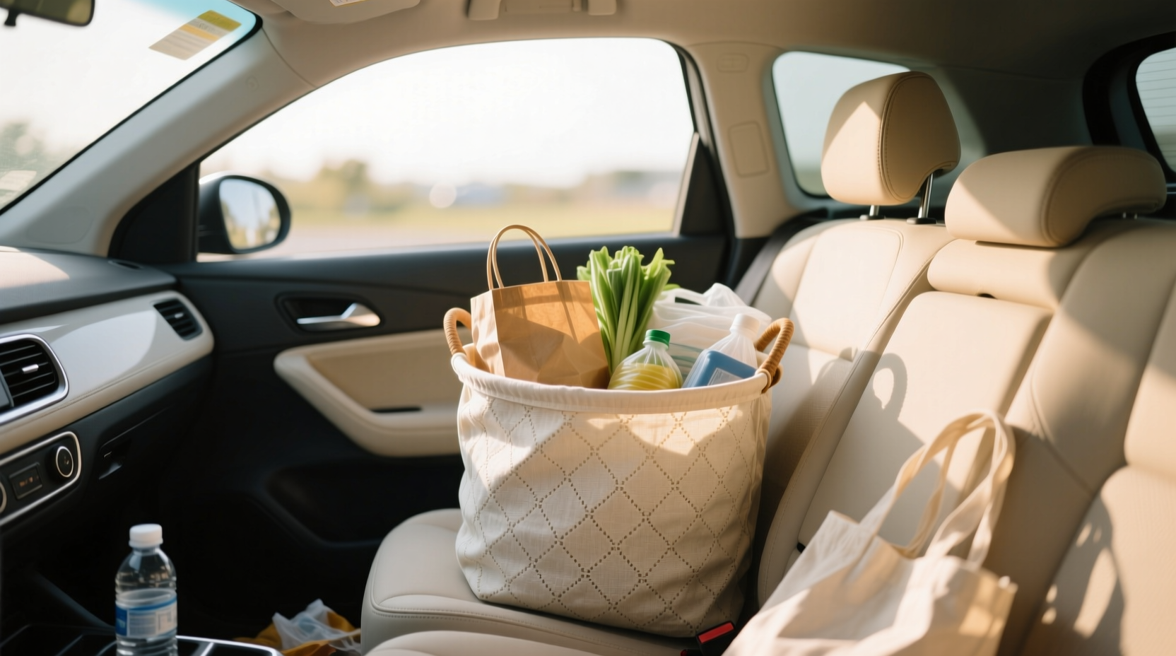 Keep a Laundry Basket in Your Car for Easier Grocery Trips