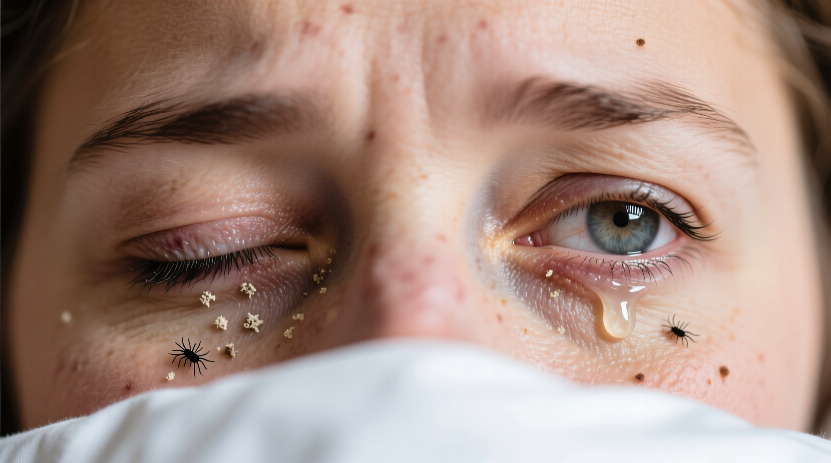 why do my eyes feel gritty when i wake up possible explanations