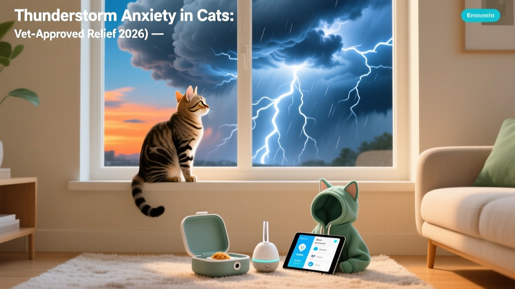 Thunderstorm Anxiety in Cats: Vet-Approved Relief (2026)