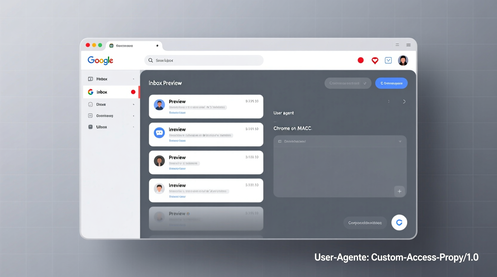 access google inbox from any browser with a user agent