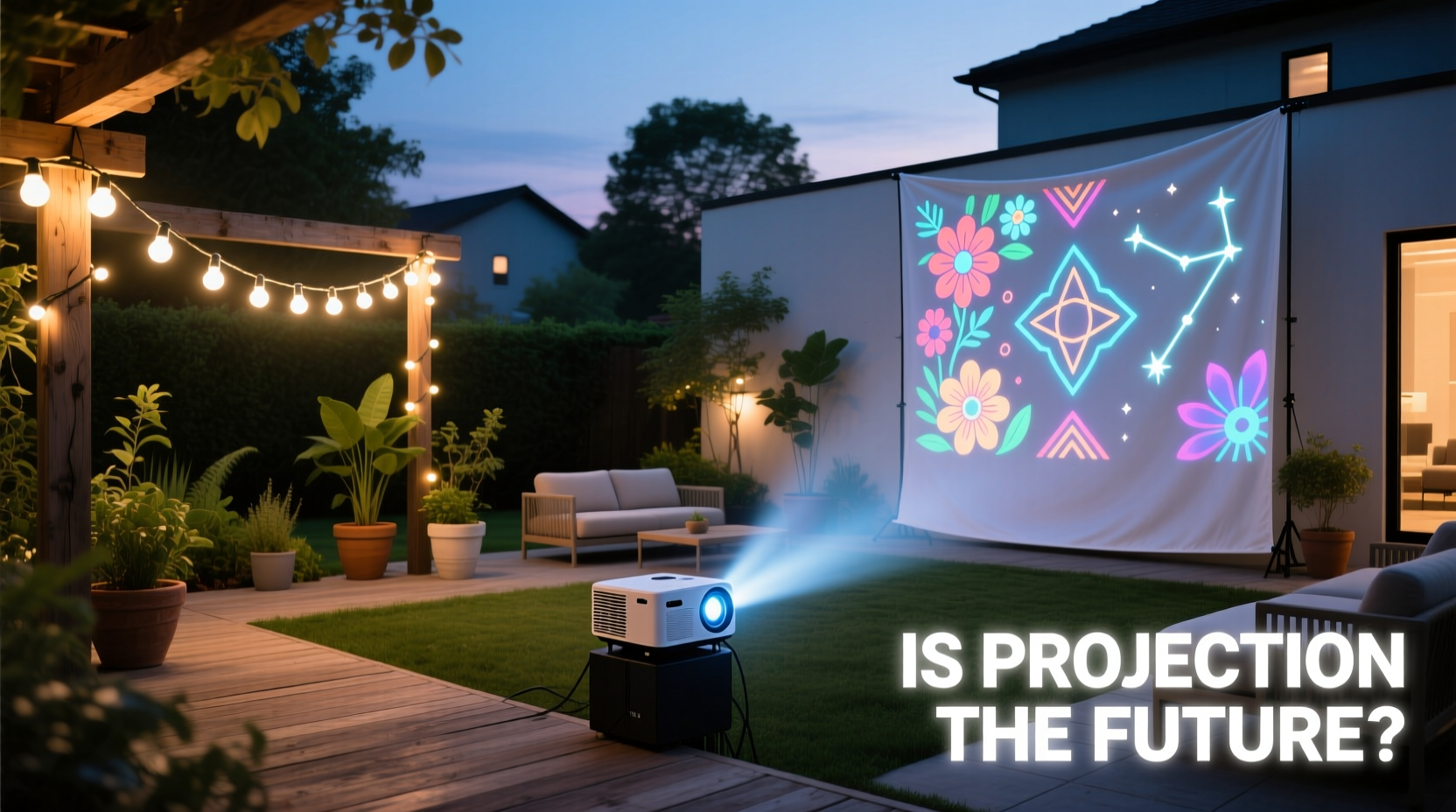 Outdoor Projector Lights Vs Traditional Strings Is Projection The Future