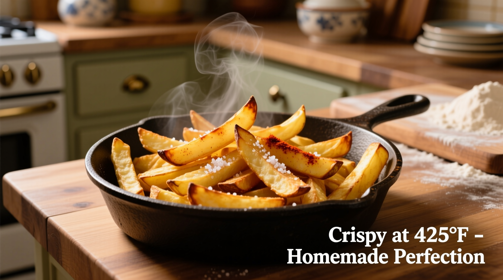 Crispy Homemade Potato Fries Oven Recipe (No Deep Fryer Needed)
