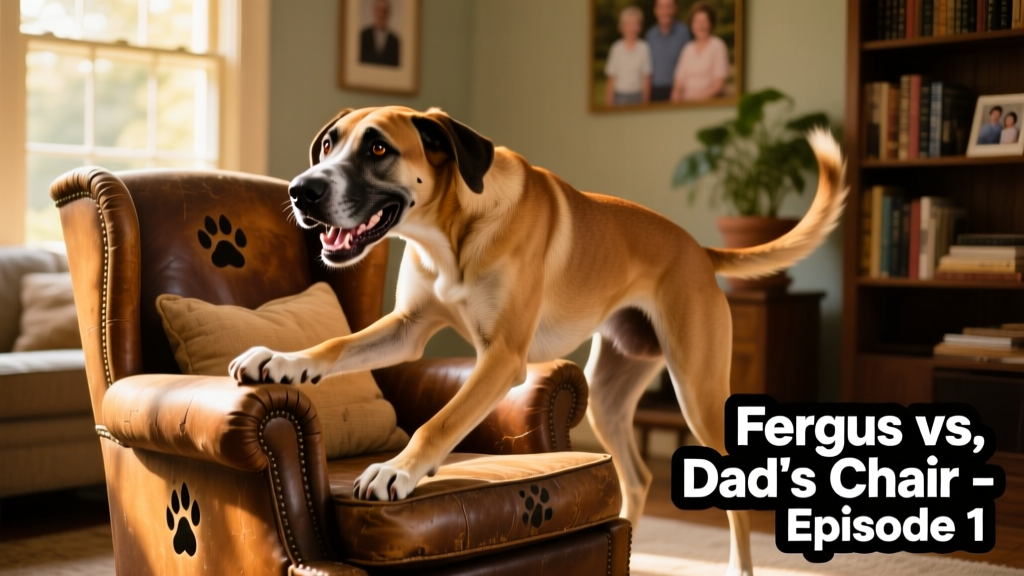 Fergus the Great Dane Mix Won't Stop Stealing His Dad's Chair in Hilarious TikTok Videos