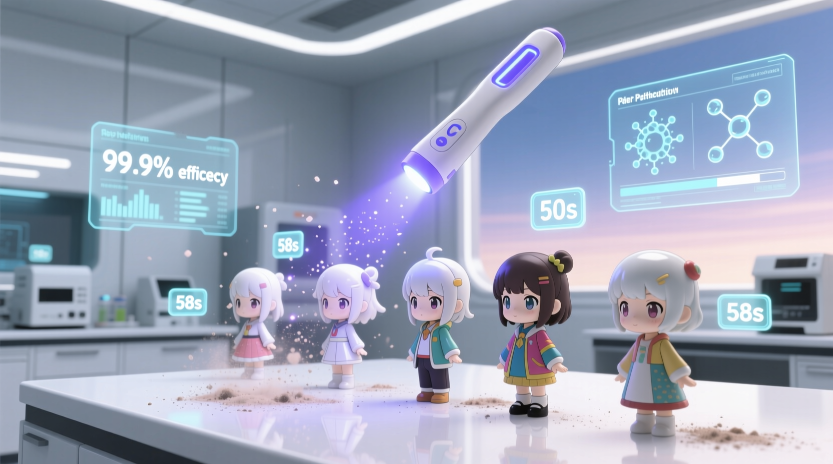 uv wand cleaning for anime figures