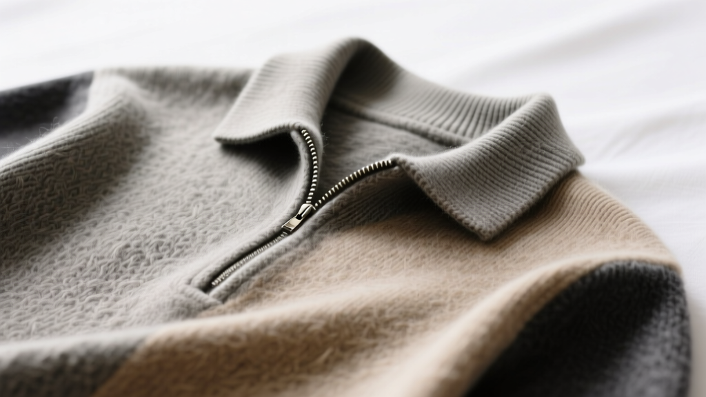 Wool 1/4 Zip Pullover: Fabric Guide for Designers